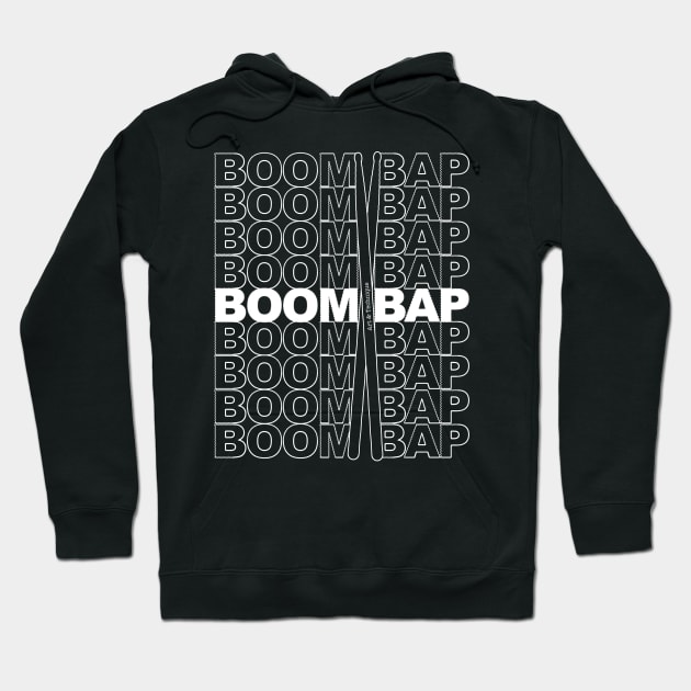 Boom Bap (White Print) Hoodie by Art & Technique